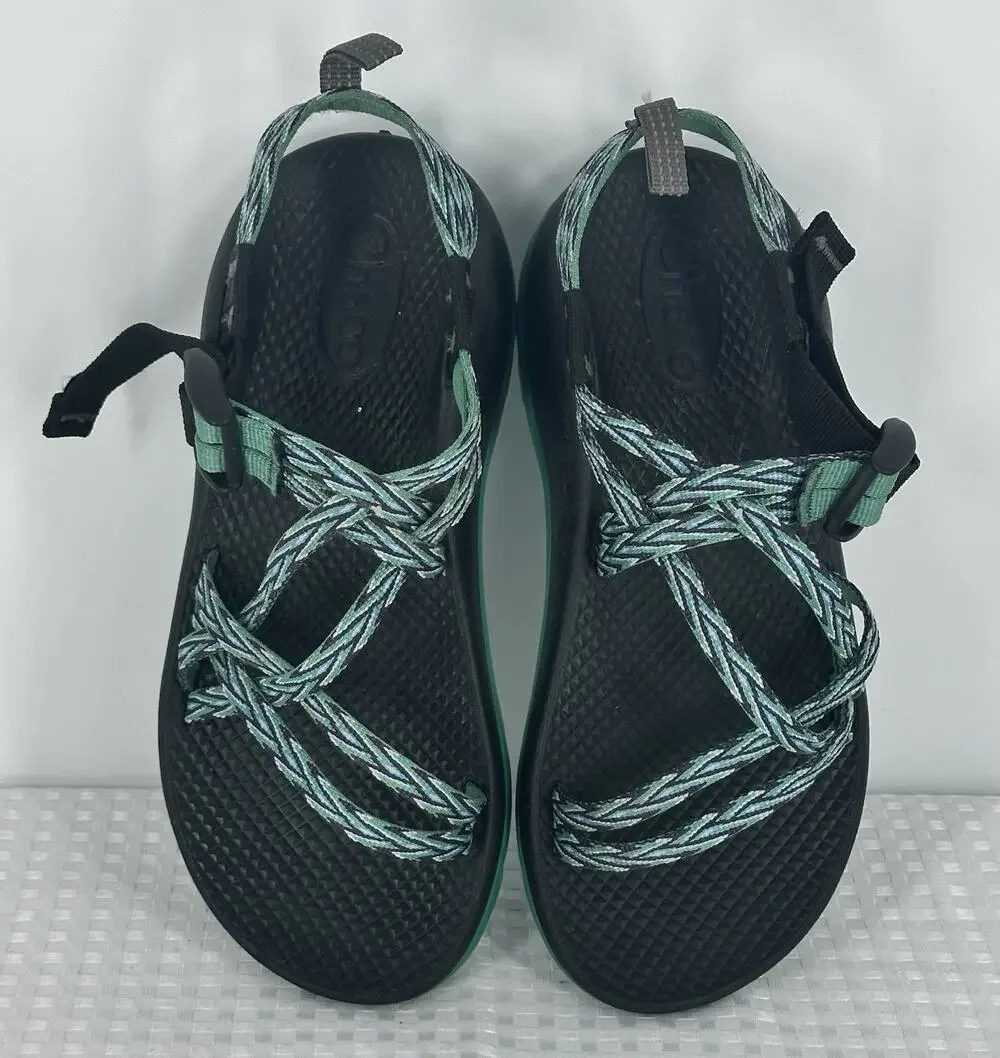 CHACO Z/2 Sandal Strappy Blue Green Hiking Outdoor Active Shoe Youth SZ 4